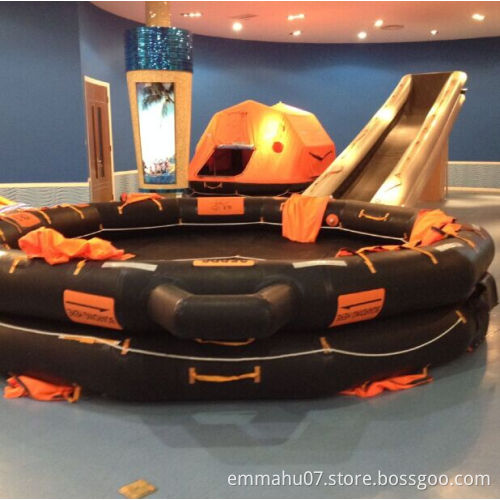 Marine reversible open reversible inflatable life raft SOLAS approved